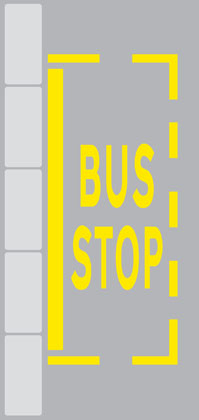 bus stop markings